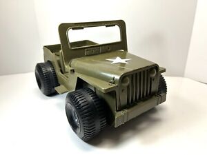 1970s Tonka US Army Jeep Military Green Pressed Steel  Toy Truck