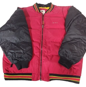 Nike Winter Puffer Coat Vest Mens Sz XL Removable Sleeves 90's Down Filled Red - Picture 1 of 13