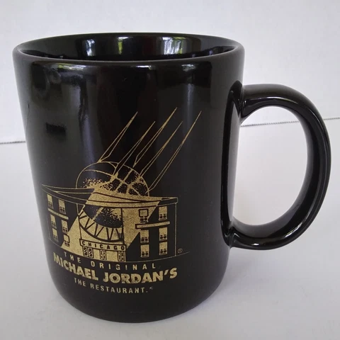 Michael Jordan's The Original Restaurant Souvenir Ceramic Mug Black & Gold Cover