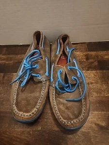 Zapatos de conducción Twisted X Boat 8,5 M para mujer sin usar, en caja, bombardero WDM0019 cuero marrón como nuevos - Imagen 1 de 7