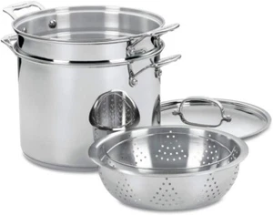 77-412 Chef's Classic Stainless 4 Piece 12 Quart Pasta/Steamer Set - Picture 1 of 3