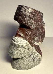 Vintage Abstract Head Carved Marble Sculpture 4” Moai Easter Island - Picture 1 of 19