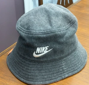 Nike Sportswear Bucket Hat Gray Orange Retro Logo Just Do It! Unisex M/L - Picture 1 of 6