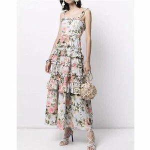 Brand New! $659 NEEDLE & THREAD DRESS Size 2 / EU36 / UK8 floral printed - Picture 1 of 13