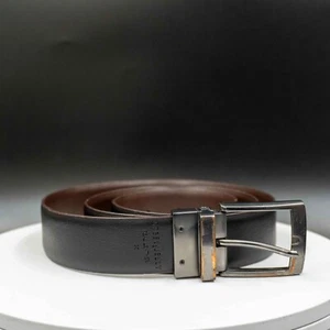 Steel & jelly Mens Reversible Belt Leather Brown Black Size 36 - Picture 1 of 7