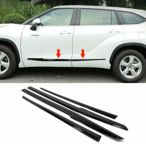 4pcs Glossy Black Body Side Molding Line Cover Trim for Toyota Kluger 2020-2025 - Picture 1 of 11