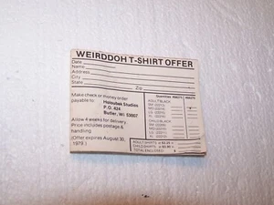 Vintage 1979 New Pad of 25 Flambeau Duncan Weirddoh T-Shirt offer coupons - Bild 1 von 2