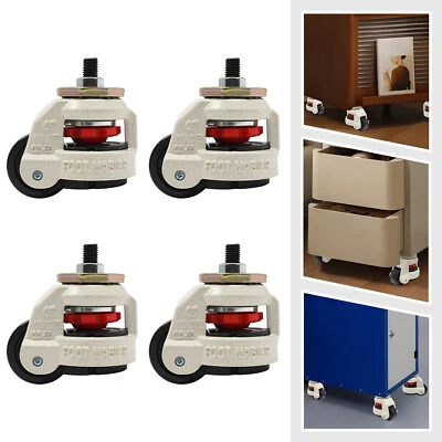4 Werkbank Rollen - Heberollen für Werkbank - Lenkrollen Höhenverstellbar - Bild 1 von 4