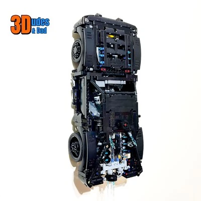 3DUDES & DAD Wall Mount Bracket for LEGO The Batman Batmobile (set 42127) - 3D printed