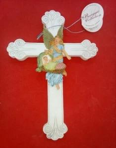 WHOLESALE Authentic Bareggio Collection Guardian Angel Baptism Wall Cross, Italy - Picture 1 of 4