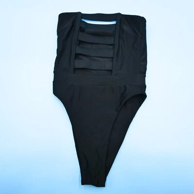 MBM Swim Zen One Piece XS Womens Black Swimsuit Strapless Strappy Swim New - Image 1 of 4