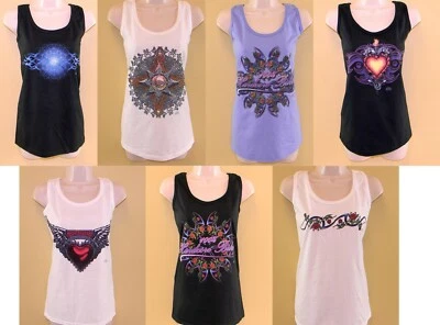Lot of 7 Anvil Women's Seamless Biker Tank Shirt Different Color S Size Cotton Foto 1 de 4