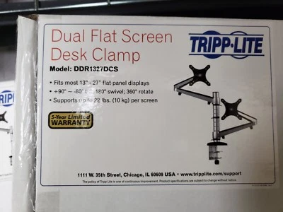 DDR1327DCS Black 13”-27” Flex arm desk clamp - Image 1 of 2