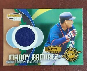 2000 Pacific Invincible Game Gear 423/975 Manny Ramirez #6 Cleveland Indians