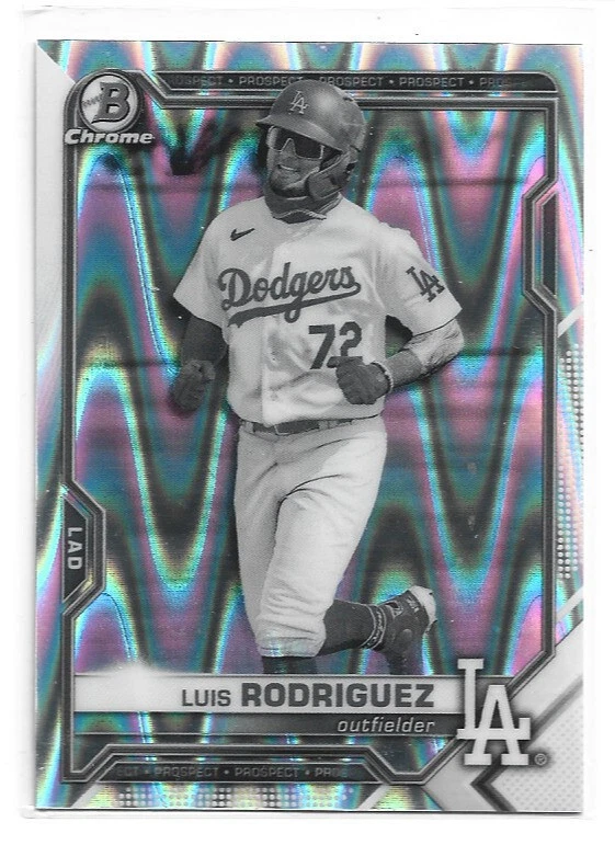 2021 Bowman Chrome Prospect Black & White Ray Wave Luis Rodriguez BDC-134 - Image 1 of 1