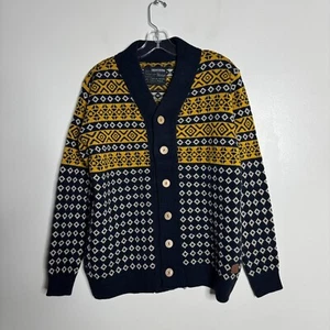 Americanino Cardigan Sweater Men's Cotton Blue Medium - Picture 1 of 8
