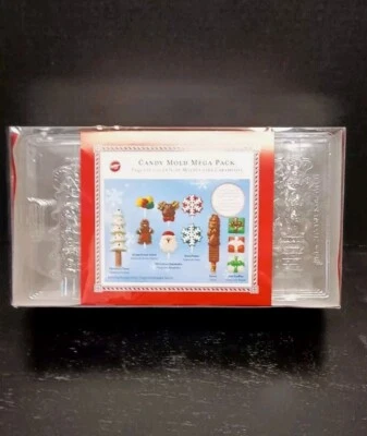 Mega paquete de moldes de caramelos navideños Wilton vintage con 6 bandejas de moldes nuevo en caja Foto 1 de 4