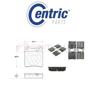 Centric Semi Metallic Brake Pads w Shims for 2003-2006 Mercedes-Benz CLK500 qz - Image 1 of 4