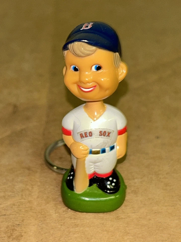 Vintage BFI 1997 MLB Boston Red Sox Smiling On Deck Figure Bobblehead Keychain - Image 1 of 3