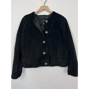 Vero Moda Teddyjacke Amanda schwarz mit Kunstfell Größe S - Bild 1 von 8