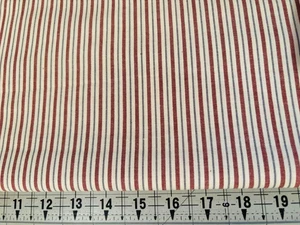 Marcus Fabrics Dolores Smith 1800s Civil War Repro HOME WEAVES Red Stripe FQ - Picture 1 of 1