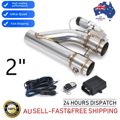 2pcs 2" Electric Downpipe E-Cut Catback Out Valve + One Controller Remote Kit - Image 1 of 4