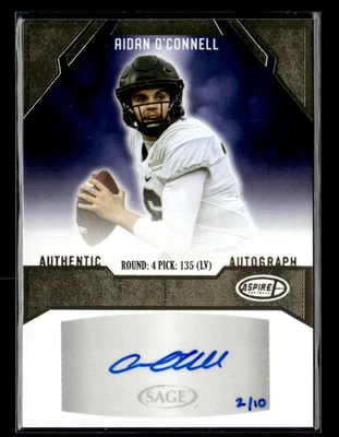 Aidan O'Connell 2023 Sage Aspire Gold Auto 2/10 - Image 1 of 2