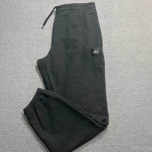 ALO Yoga Cuffed Renown Heavy Weight Sweatpants Black Unisex Jogger L /Not Tags - Picture 1 of 11