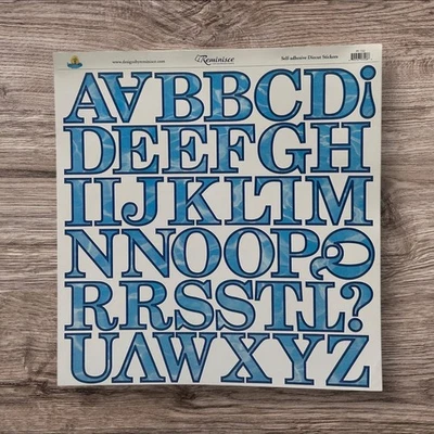 Reminisce Alphabet Stickers Blue & White Clouds Paradise Found Scrapbooking NEW - Image 1 of 4