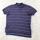 Polo Ralph Lauren Short Sleeve Rugby Dress Shirt Large Embroidered Pony Striped
