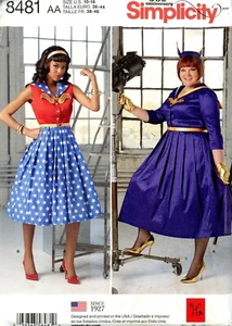 Disfraces para mujer Misses patrón simplicidad 8481 diseño Karen Fleisch sin cortar - Imagen 1 de 2