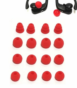 16 pcs Bright RED Earbuds Gels for Beats Powerbeats-PRO Multi-sizes S/M/L/Layer - Picture 1 of 3
