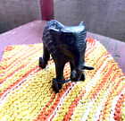 Old Vtg ~Decorate Elephant On Wheels Statue ~Bronze