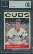 1964 Topps #78 Merritt Ranew Beckett Authentic Autograph Signed *0178