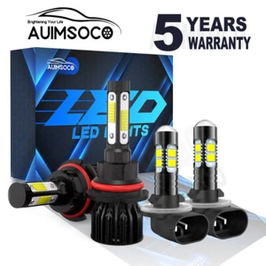 For Dodge Stratus R/T Sedan 2001-2005 LED Headlight Fog Light Bulbs Xenon White - Picture 1 of 16