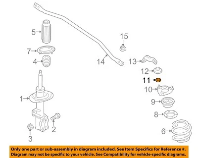 HYUNDAI OEM 05-18 Accent Front Suspension Struts Components-Top Nut 5455917100 - Image 1 of 2