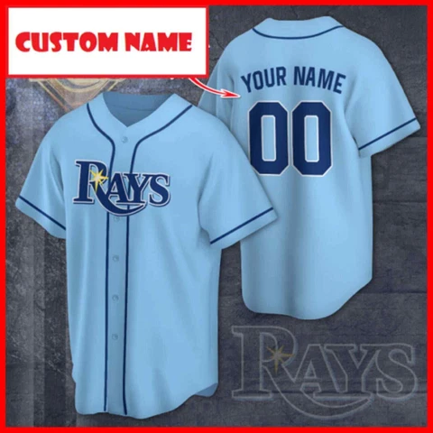Personalized Tampa Bay Rays Custom Baseball Shirt Jsy Print Fan Made Cover