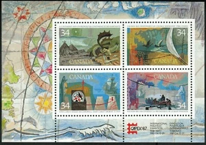 Canada sc#1107b Exploration of Canada - 1: Discoverers, Souvenir-Sheet, Mint-NH - Imagen 1 de 2