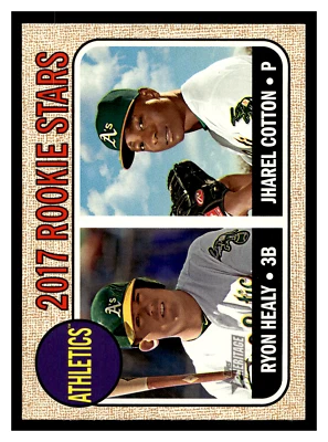2017  Topps Heritage  #199 Ryon Healy / Jharel Cotton - Image 1 of 2