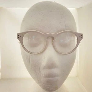 #5768 Zenni Childs Circular Eyeglass White with Cheetah Print Frames Only - Picture 1 of 3