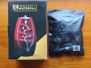 Quemador de incienso de cerámica cascada roja con diseño de reflujo + 100 conos - Imagen 1 de 8