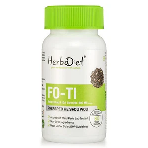 Prepared Fo-Ti Extract Capsules Foti POWERFUL 10:1 800mg  He Shou Wu - Picture 1 of 4