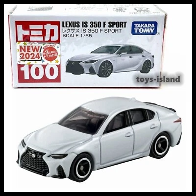 TOMICA 100 LEXUS IS 350 F SPORT 1/55 TOMY 2024 JULY NEW MODEL DIECAST CAR WHITE - Image 1 of 4
