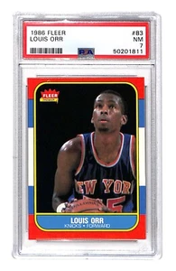 1986 Fleer #83 Louis Orr PSA 7 NM - Picture 1 of 2