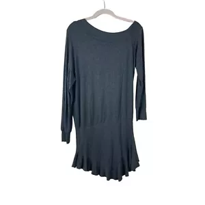 RILLER & FOUNT Mujer Talla 2 Gris Carbón Cuchara Cuello Modal Caída Cintura - Imagen 1 de 4