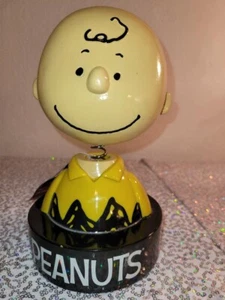 Large Peanuts Charlie Brown 8.2" Bobble head Bank Figure 70th Anniversary Nodder - Picture 1 of 10