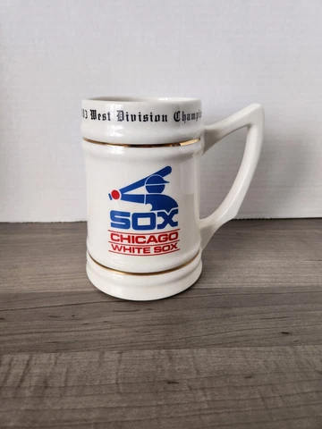 Vintage 1983 Chicago White Sox Western Division Champions Stein Mug With Roster Cover