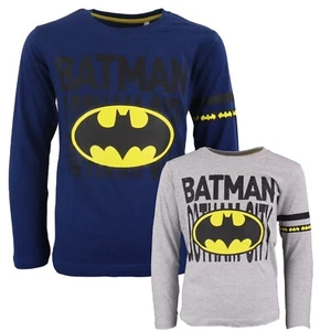DC Comics Batman Jungen langarm T-Shirt Kinder Shirt 134-164 Blau oder Grau - Bild 1 von 9