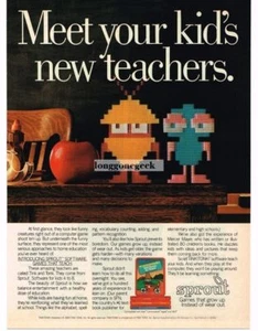 1984 Mindscape Sprout software didattico Tink Tonk Apple pubblicità vintage  - Foto 1 di 1