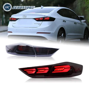 LED Smoked Tail Lights ForHyundai Elantra 2016-2018 Rear Lamps Assembly 4PCS - Picture 1 of 14